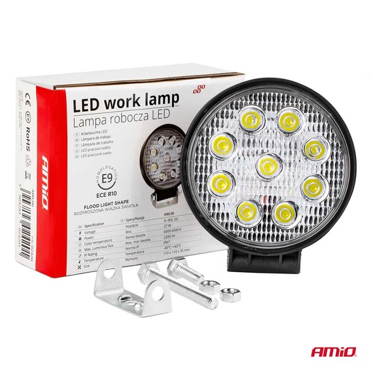 02420 Working lamp AWL06 9LED O110 35W FLAT 9-36V -photo number 1