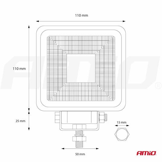 02425 AWL11 COB 110x110 35W FLAT 9-36V -photo number 5