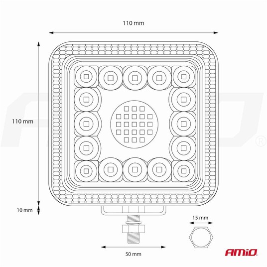 02427 AWL13 77LED 110x110 45W FLAT 9-36V -photo number 6