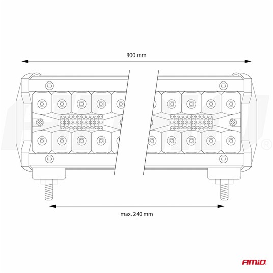 02435 AWL21 80LED 300x74 240W COMBO 9-36V -photo number 4