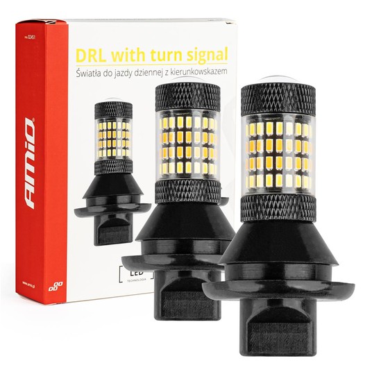 2w1 Światła dzienne LED + Kierunkowsazy/ DRL PY21 -photo number 1
