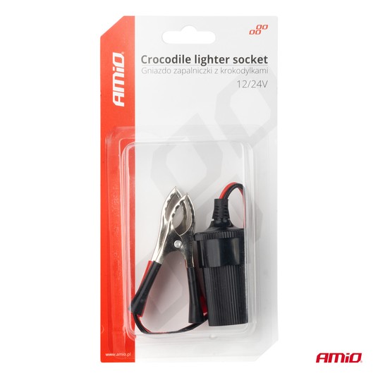 Adapter kro. do gniaz. Zapal. 12V 24V 15cm AMIO-03 -photo number 2