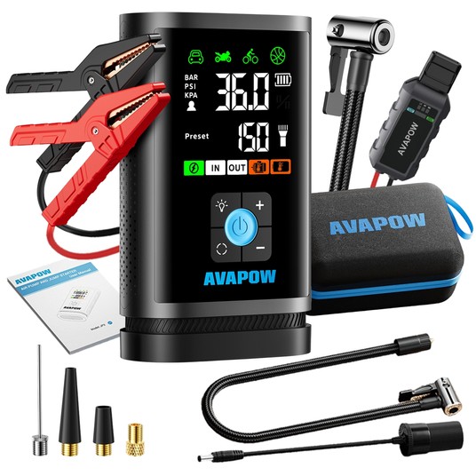 AVAPOW Jump Starter Booster JP3 PRO z Kompresorem Air Pump 3000 A -zdjęcie numer 3