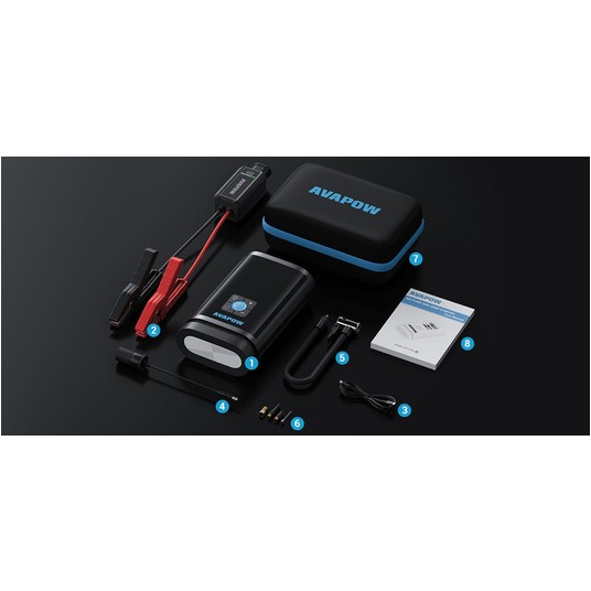 AVAPOW Jump Starter Booster JP3 PRO z Kompresorem Air Pump 3000 A -zdjęcie numer 4