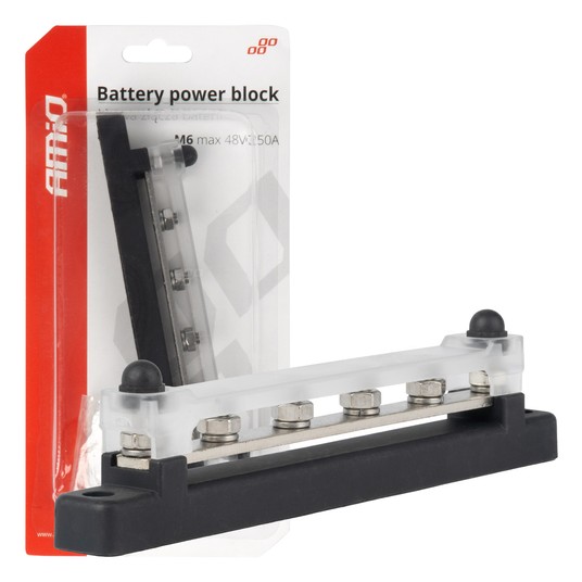 Blok roz. masy plusa bus bar M6 12V - 48V 150A -photo number 1