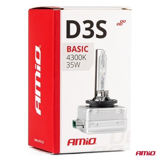 D3S Żarówka ksenonowa 35W 4300K PK32d-5 AMiO BASIC -photo number 2