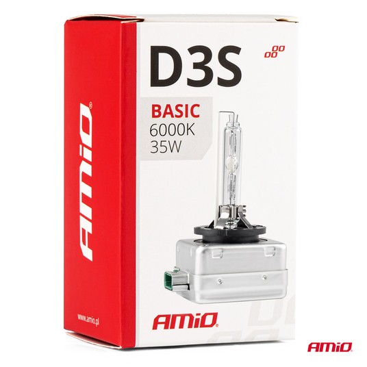 D3S Żarówka ksenonowa 35W 6000K PK32d-5 AMiO BASIC -photo number 2
