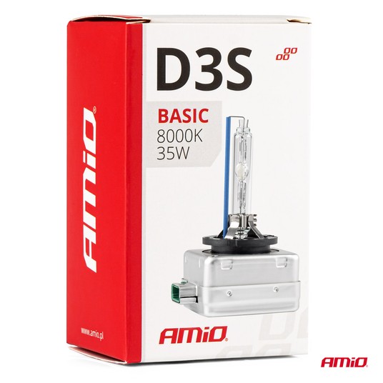 D3S Żarówka ksenonowa 35W 8000K PK32d-5 AMiO BASIC -photo number 2
