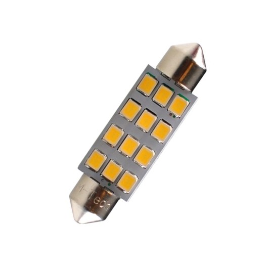 Dioda LED L030 - C5W 41mm 12xSMD2835 biała -zdjęcie numer 2