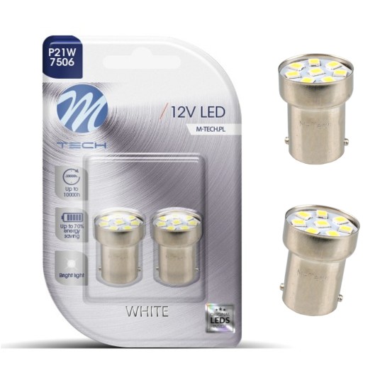 Dioda LED L088 - Ba15s G18 8xSMD2835 biała -photo number 1