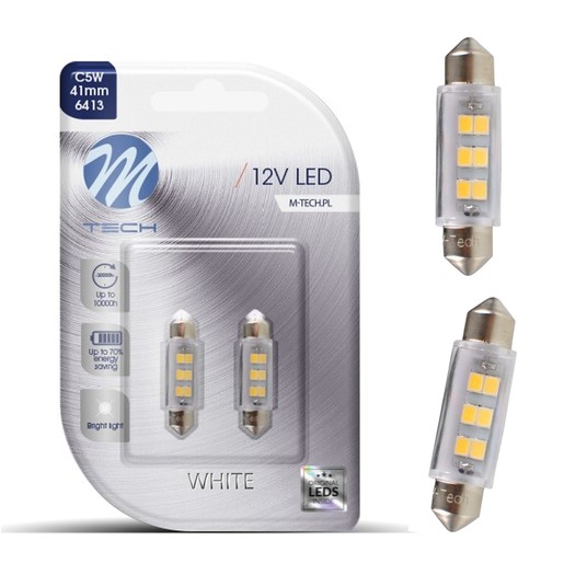 Dioda LED L091 - C5W 41mm 6xSMD2835 biała -zdjęcie numer 1