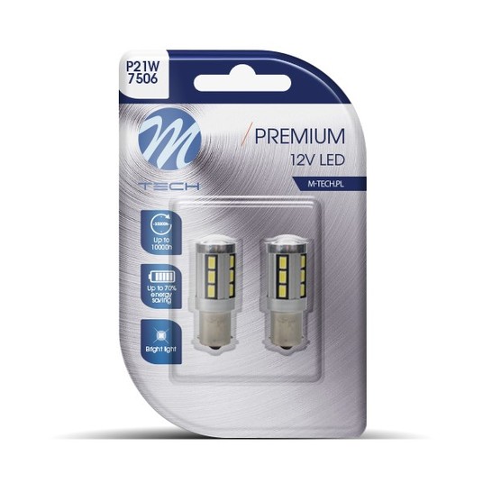 Dioda LED L355 - Ba15s 18xSMD5730 CANBUS 12V biała -photo number 4