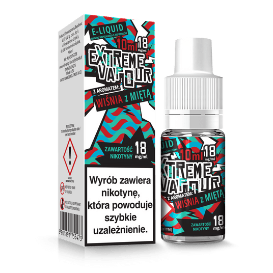 E-LIQUID EX VAP.WIŚNIA Z MIĘTĄ 18mg/ml 10ml -photo number 1