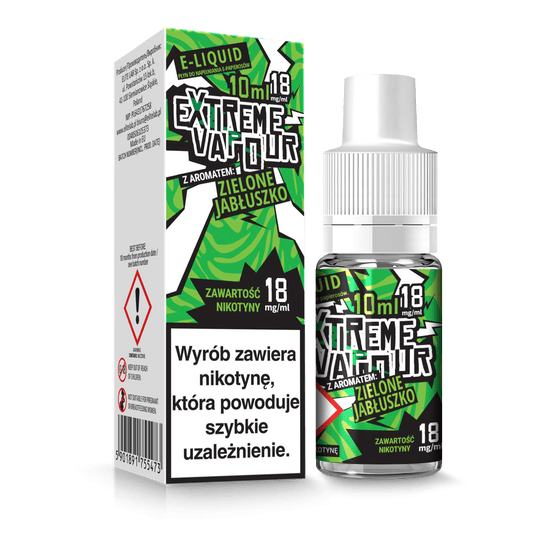 E-LIQUID Extreme Vapour 18mg/ml 10ml (Zielone jabłuszko) -zdjęcie numer 1