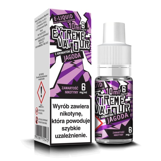 E-LIQUID Extreme Vapour 6mg/ml 10ml (Jagoda) -zdjęcie numer 1