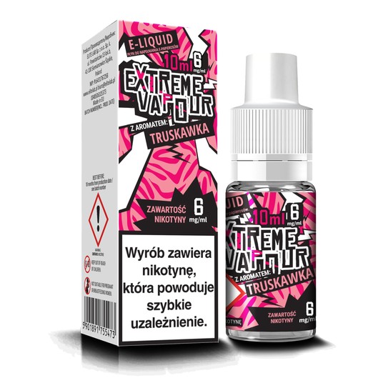E-LIQUID Extreme Vapour 6mg/ml 10ml (Truskawka) -zdjęcie numer 1
