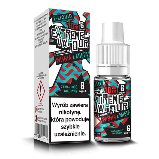 E-LIQUID Extreme Vapour 6mg/ml 10ml (Wiśnia z miętą) -zdjęcie numer 1