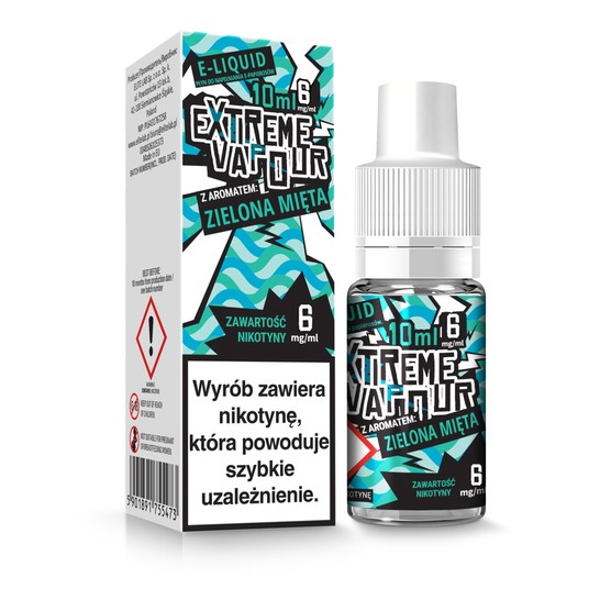 E-LIQUID Extreme Vapour 6mg/ml 10ml (Zielona mięta) -zdjęcie numer 1