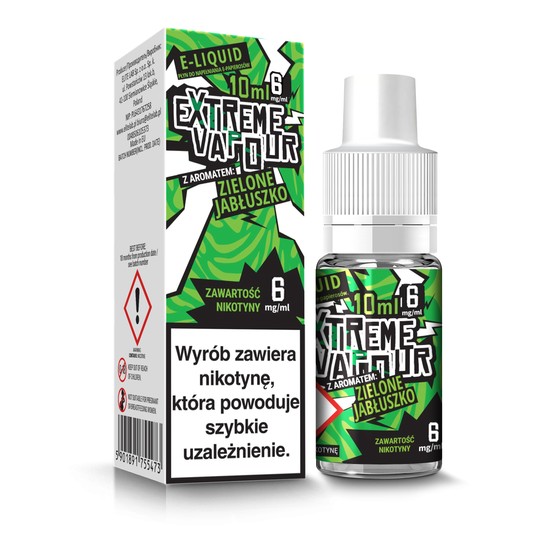 E-LIQUID Extreme Vapour 6mg/ml 10ml (Zielone jabłuszko) -zdjęcie numer 1