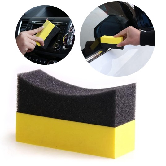 EM Automotive® Aplikator do Opon Gąbka w Kształcie Półksiężyca -zdjęcie numer 1