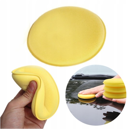 EM Automotive® Aplikator Gąbkowy PAD 12,5 cm do Nakładania Wosków Past i Dressingów 1 Sztuka -zdjęcie numer 1