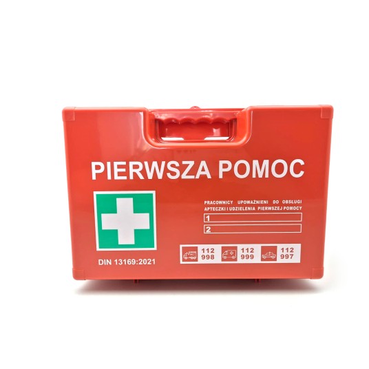 EM Automotive® Apteczka Pierwszej Pomocy Przemysłowa Zakładowa DIN 13169 Walizka z Uchwytem -zdjęcie numer 4
