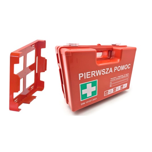 EM Automotive® Apteczka Zakładowa Przemysłowa Pierwszej Pomocy DIN 13157 do Montażu na Ścianie -zdjęcie numer 3