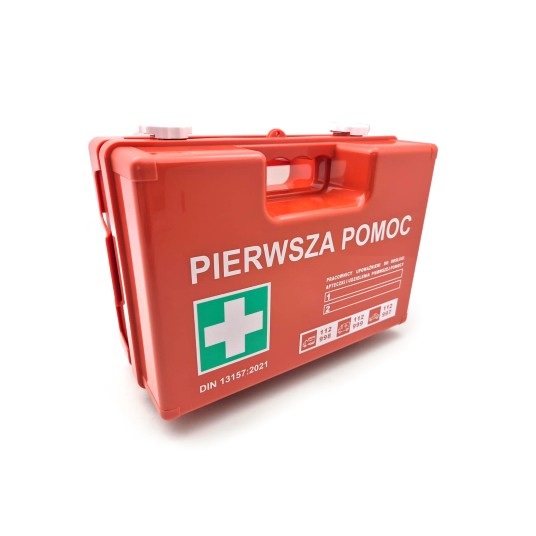 EM Automotive® Apteczka Zakładowa Przemysłowa Pierwszej Pomocy DIN 13157 do Montażu na Ścianie -zdjęcie numer 4