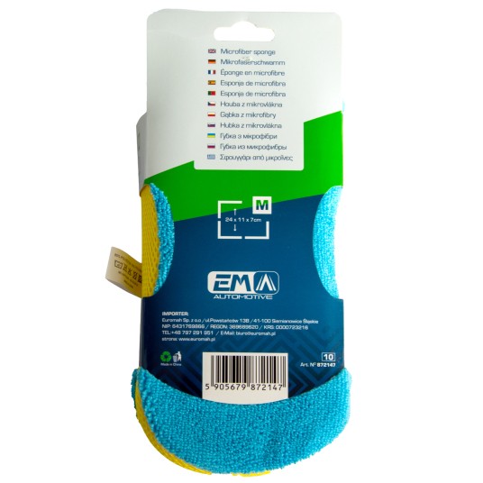 EM Automotive® Gąbka z Mikrofibry do Mycia Auta 25x10x7 cm -zdjęcie numer 2