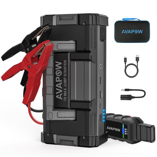 EM Automotive® Jump Starter Booster AVAPOW T8 MAX 6000A 24000 mAh 88,8 Wh z Latarką -zdjęcie numer 3