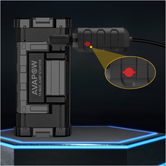 EM Automotive® Jump Starter Booster AVAPOW T8 MAX 6000A 24000 mAh 88,8 Wh z Latarką -zdjęcie numer 12