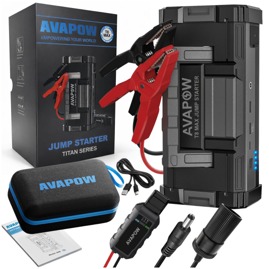 EM Automotive® Jump Starter Booster AVAPOW T8 MAX 6000A 24000 mAh 88,8 Wh z Latarką -zdjęcie numer 1