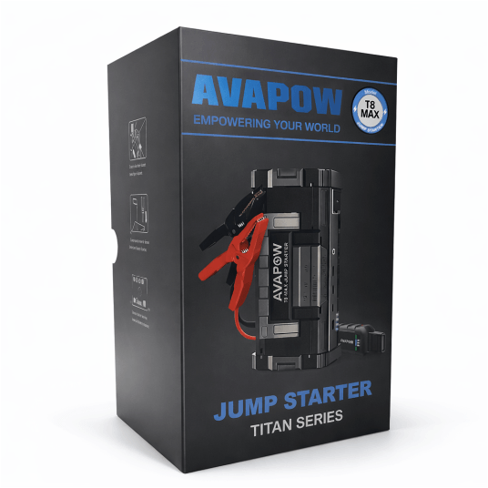 EM Automotive® Jump Starter Booster AVAPOW T8 MAX 6000A 24000 mAh 88,8 Wh z Latarką -zdjęcie numer 2