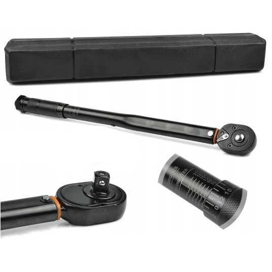 EM Automotive® Klucz Dynamometryczny 1/2 Cala 12,5 mm 28 do 210 Nm CrV Dwustronny Czarny -zdjęcie numer 7