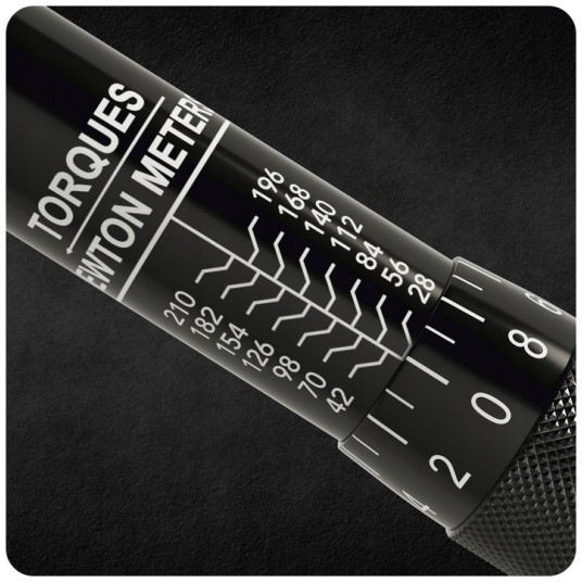 EM Automotive® Klucz Dynamometryczny 1/2 Cala 12,5 mm 28 do 210 Nm CrV Dwustronny Czarny -zdjęcie numer 8