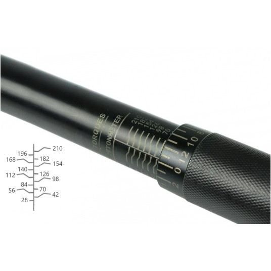 EM Automotive® Klucz Dynamometryczny 1/2 Cala 12,5 mm 28 do 210 Nm CrV Dwustronny Czarny -zdjęcie numer 4
