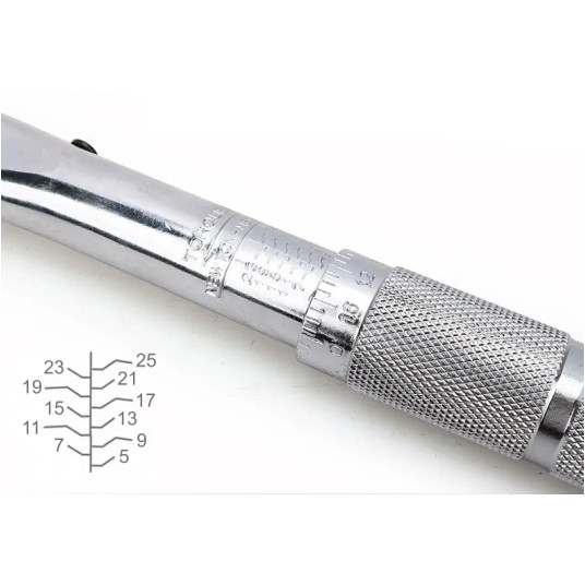 EM Automotive® Klucz Dynamometryczny 1/4 Cala 6,35 mm 5 do 25 Nm CrV Dwustronny do Kół -zdjęcie numer 4