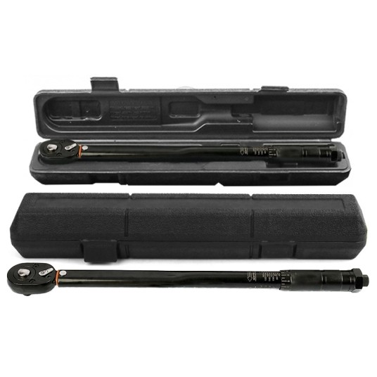 EM Automotive® Klucz Dynamometryczny z Blokadą 3/8 Cala 19 do 110 Nm Dwukierunkowy z Etui -zdjęcie numer 3