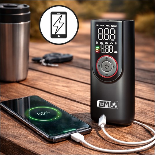 EM Automotive® Kompresor Akumulatorowy 120 W 6000 mAh Model 9466 Circle -zdjęcie numer 14