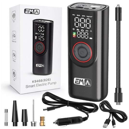 EM Automotive® Kompresor Akumulatorowy 120 W 6000 mAh Model 9466 Circle -zdjęcie numer 1