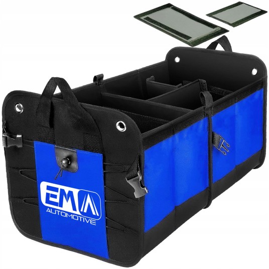 EM Automotive® Organizer do Bagażnika Samochodowego Składany ze Wzmocnionym Dnem i Klapą -zdjęcie numer 12