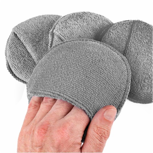 EM Automotive® Pad Polerski z Mikrofibry z Kieszonką Aplikator Detailingowy Szary 1 Sztuka -zdjęcie numer 4