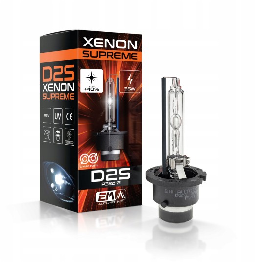 EM Automotive® Palnik Xenon Żarnik D2S 6000K 35W 85V Super White -zdjęcie numer 1