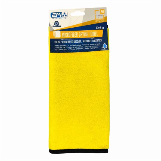 EM Automotive® Ręcznik z Mikrofibry 30x40 cm 600 GSM do Osuszania i Polerowania Auta -zdjęcie numer 1