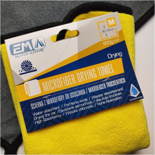 EM Automotive® Ręcznik z Mikrofibry 30x40 cm 600 GSM do Osuszania i Polerowania Auta -zdjęcie numer 3