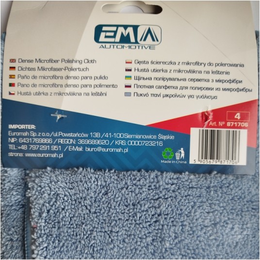 EM Automotive® Ręcznik z Mikrofibry 800 GSM 30x40 cm do Osuszania i Polerowania -zdjęcie numer 3