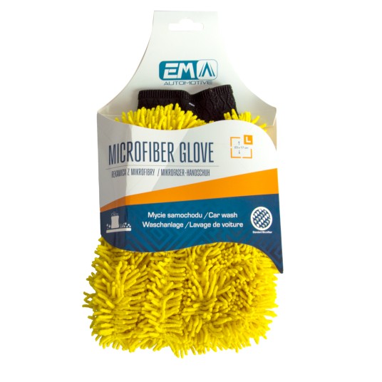 EM Automotive® Rękawica z Mikrofibry do Mycia i Polerowania Samochodu Miękka -zdjęcie numer 1