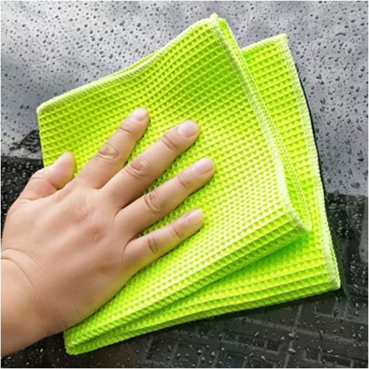 EM Automotive® Ściereczka Waflowa z Mikrofibry do Szyb i Lusterek 30x40 cm 280 GSM -zdjęcie numer 5