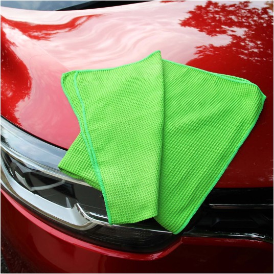 EM Automotive® Ściereczka Waflowa z Mikrofibry do Szyb i Lusterek 30x40 cm 280 GSM -zdjęcie numer 2