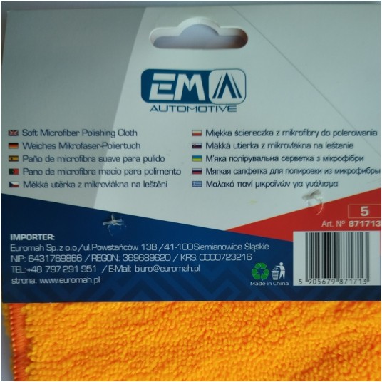 EM Automotive® Ściereczka z Mikrofibry 350 GSM Detailing Bez Rys i Smug do Auta -zdjęcie numer 5
